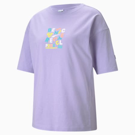 Downtown Graphic Women's Tee, Light Lavender, small-SEA