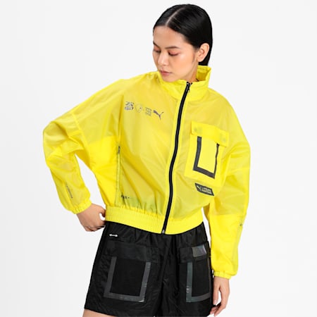 PUMA x Felipe Pantone Women's Relaxed Jacket, Blazing Yellow, small-IND