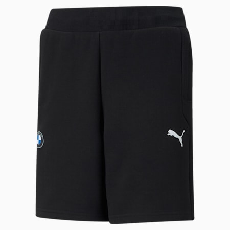 BMW M Motorsport Printed Youth Sweat Shorts, Puma Black, small-PHL