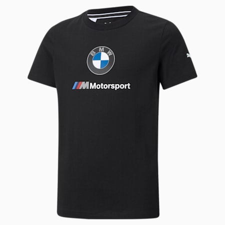 BMW M Motorsport Essentials Youth Tee, Puma Black, small-SEA