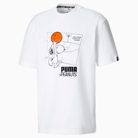 PUMA x PEANUTS Men's  Relaxed T-Shirt, Puma White, small-IND