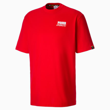 PUMA x PEANUTS Men's  Relaxed T-Shirt, High Risk Red, small-IND