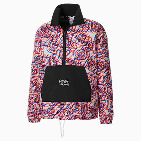 PUMA x MR DOODLE Men's Relaxed Anorak, Puma White-AOP, small-IND
