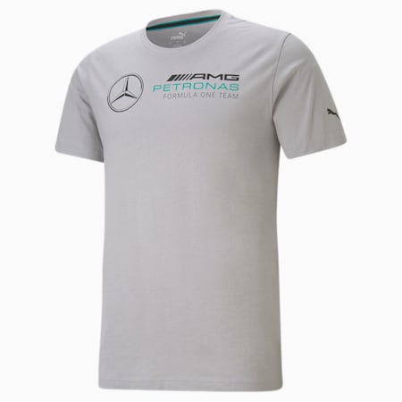 Mercedes F1 Logo T-shirt heren, Mercedes Team Silver, small