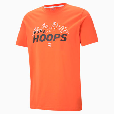 Franchise Hoops Short Sleeve Men's Basketball Tee, Tigerlily, small-IND