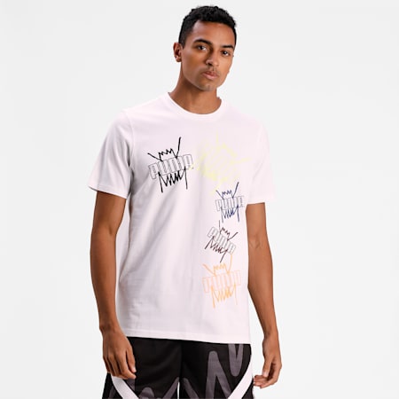 Men's Basketball  4 T-shirt, Puma White, small-IND