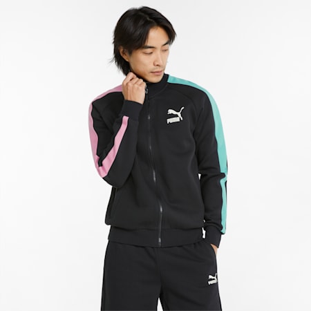 Iconic T7 Double Knit Men's Track Jacket, Puma Black-SWxP, small-IND