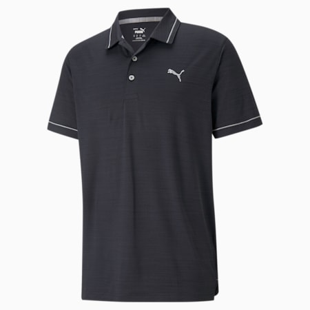 CLOUDSPUN Monarch Herren Golf Poloshirt, Puma Black Heather-High Rise, small