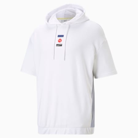 DECOR8 Short Sleeve Men's Hoodie, Puma White, small-SEA