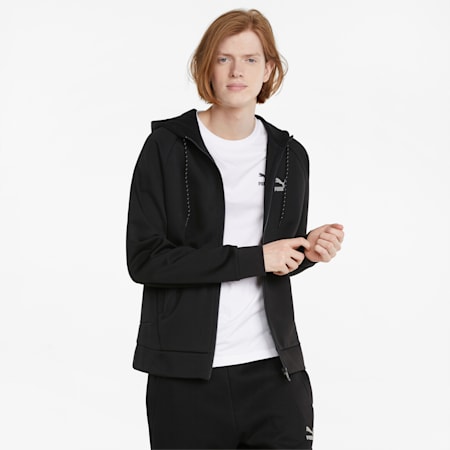 Classics Tech hoodie met volledige ritssluiting heren, Puma Black, small