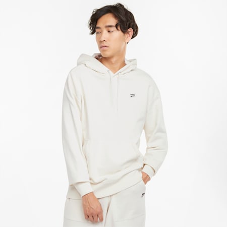 Downtown Relaxed Fit Men's Hoodie, Ivory Glow, small-IND