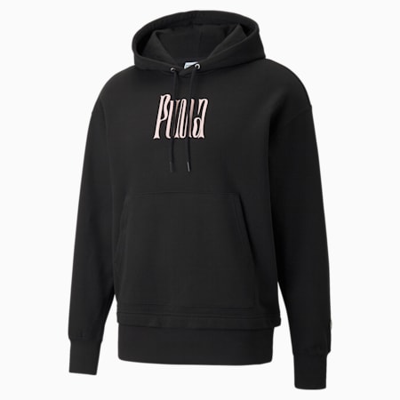 Downtown Graphic French Terry Men's Hoodie, Puma Black, small