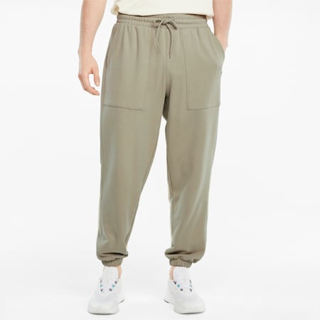 Downtown French Terry Men's Sweatpants, Spray Green, small-AUS