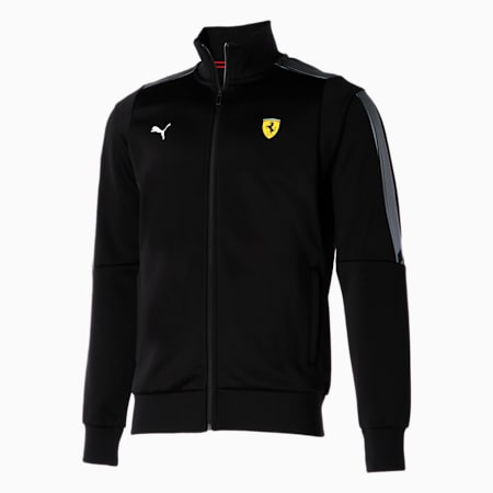 Scuderia Ferrari Race T7 Men's Track Jacket, Puma Black, small-GBR