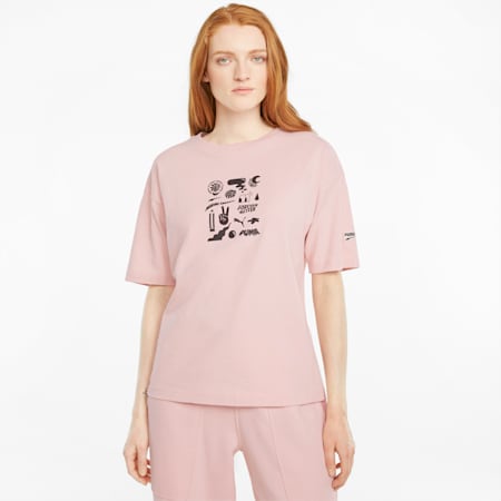 Downtown Graphic Women's Tee, Lotus, small-SEA