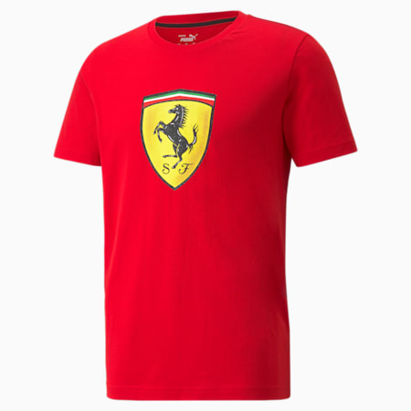Scuderia Ferrari Race Bold Colour Shield Men's Tee, Rosso Corsa, small-SEA