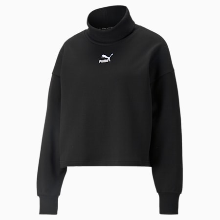 Classics Turtleneck Women's Sweatshirt, Puma Black, small-GBR