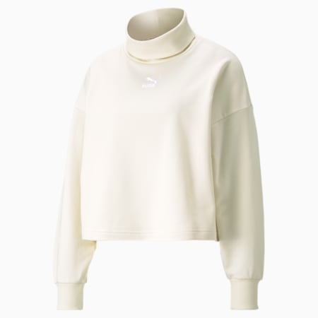 Classics Turtleneck Women's Sweatshirt, Ivory Glow, small