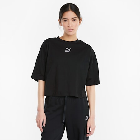 CLSX Women's Boyfriend Tee, Puma Black, small-SEA