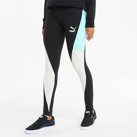 CLSX High Waist Women's Leggings, Puma Black-Gloaming, small-SEA