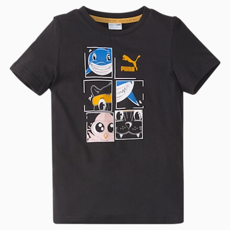 LIL PUMA Kids' T-Shirt, Puma Black, small-IND