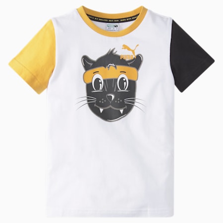 LIL PUMA Kids' T-Shirt, Puma White, small-IND