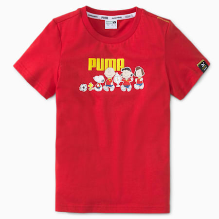 PUMA x PEANUTS Kids' T-Shirt, Urban Red, small-IND
