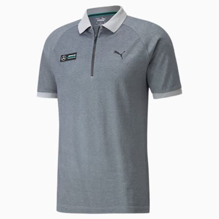 Mercedes F1 Two-Tone Men's  Polo Shirt, Mercedes Team Silver, small-SEA