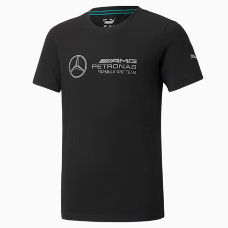 Mercedes F1 Logo Kid's T-shirt, Puma Black, small-IND