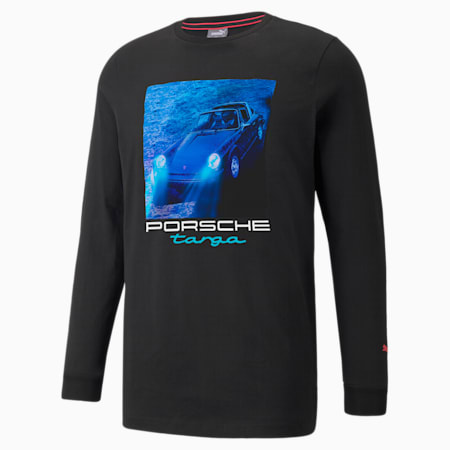 Porsche Legacy Statement Regular Fit Men's T-Shirt, Puma Black, small-IND