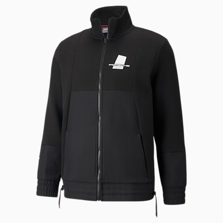 Porsche Legacy Regular Fit Men's Jacket Sweat Shirt, Puma Black, small-IND