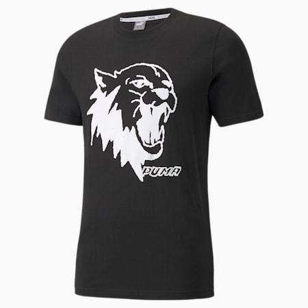 Scouted Short Sleeve Men's Basketball Tee, Puma Black, small-PHL