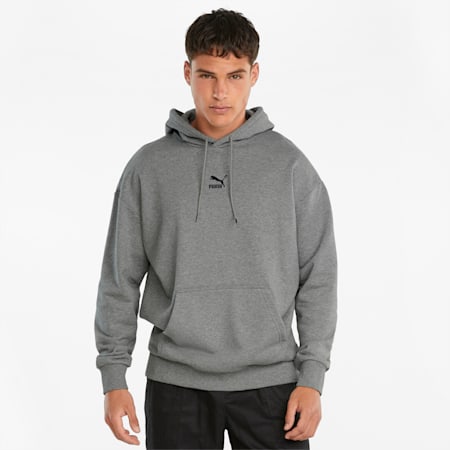 Classics Oversized Men's Hoodie, Medium Gray Heather, small-PHL