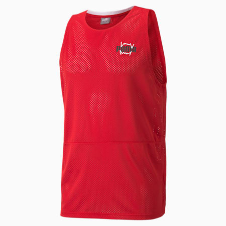 Don't Sweat It Men's Basketball Tank, Urban Red, small-SEA