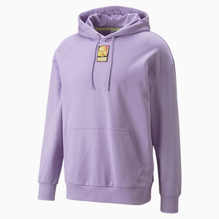 PUMA x BRITTO Relaxed Fit Knitted Unisex Loose Hoodie, Viola, small-IND