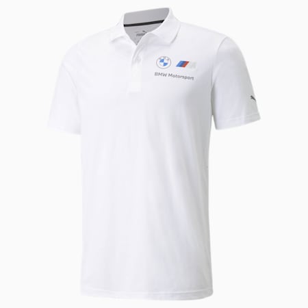 BMW M Motorsport Essentials Men's Polo Shirt, Puma White, small-PHL