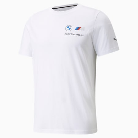 BMW M Motorsport Essentials Small Logo Men's Tee, Puma White, small-SEA