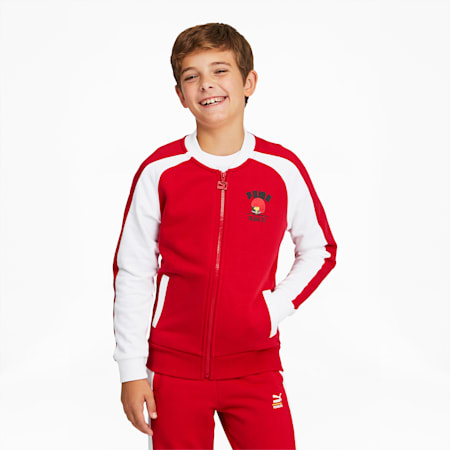 PUMA x PEANUTS Kids' Track Jacket, Urban Red, small-GBR