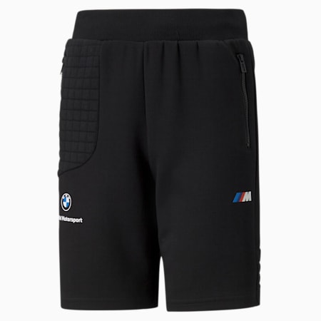 BMW M Motorsport Youth Sweat Shorts, Puma Black, small-PHL