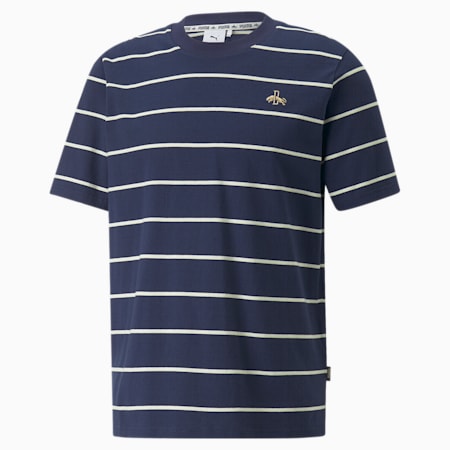 Dassler Legacy Stripes T-Shirt, Peacoat, small