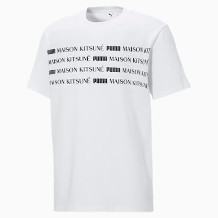 T-shirt mis au point par ingénierie PUMA x MAISON KITSUNE, Blanc Puma, petit