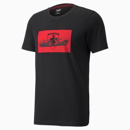 Scuderia Ferrari Race Graphic Men's Tee 2, Puma Black, small-PHL