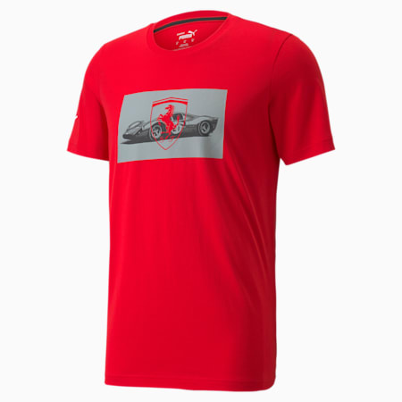 Scuderia Ferrari Race Graphic Men's Tee 2, Rosso Corsa, small-PHL