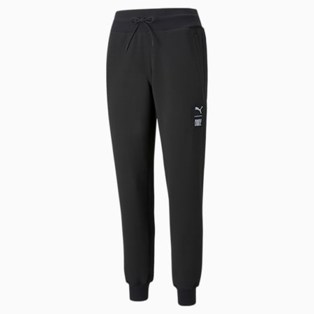 PUMA x FIRST MILE Double Knit Women's Jogger Pants, Puma Black, small-THA