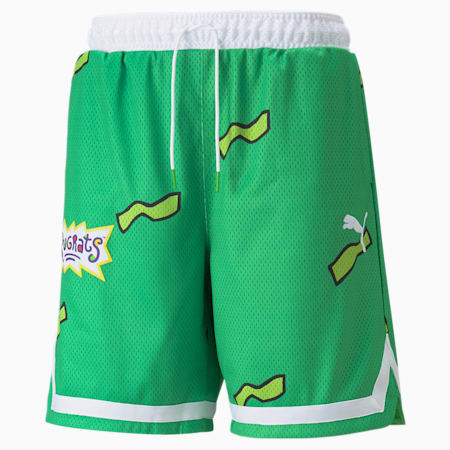 PUMA x RUGRATS Men's Basketball Shorts, Classic Green, small-GBR