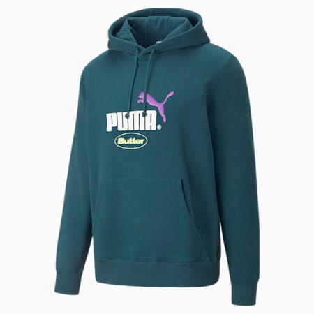 PUMA x BUTTER GOODS Relaxed Fit Unisex Hoodie | Deep Teal | PUMA Shoes ...
