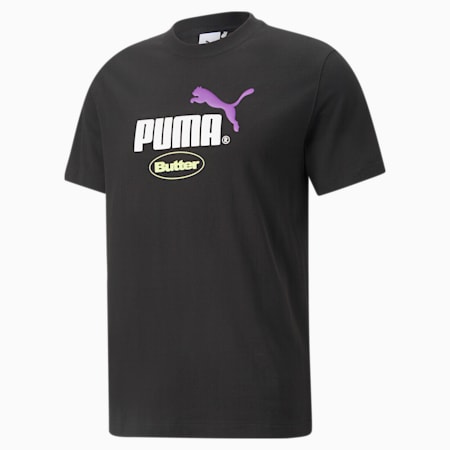PUMA x BUTTER GOODS Graphic Tee, Puma Black-Sharp Green, small-GBR