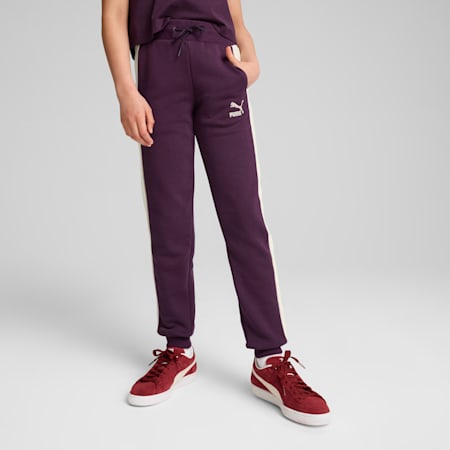 CLASSICS T7 Track Pants - Youth 8-16 years, Midnight Plum, small-AUS