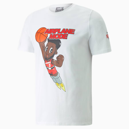 Derrick Jones basketbal-T-shirt voor heren, Puma White, small