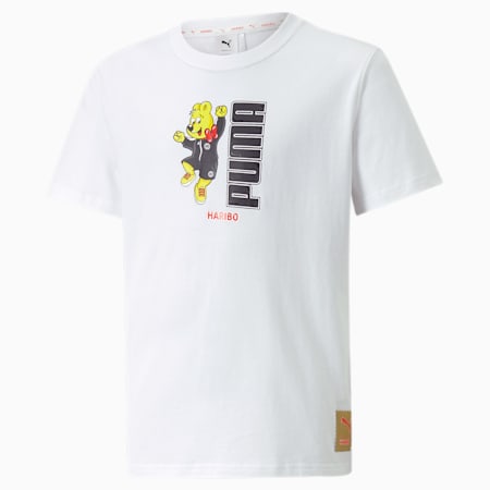 PUMA x HARIBO Jugend T-Shirt mit Grafikprint, Puma White, small
